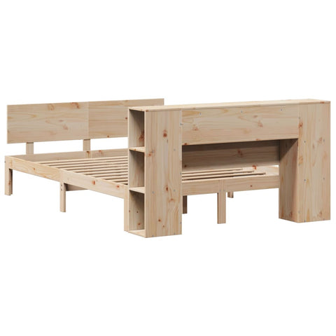 vidaXL Bookcase Bed without Mattress 120x200cm Solid Wood Pine