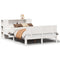 vidaXL Bookcase Bed without Mattress White 140x200cm Solid Wood Pine