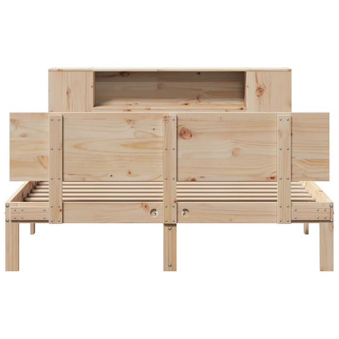 vidaXL Bookcase Bed without Mattress 160x200cm Solid Wood Pine