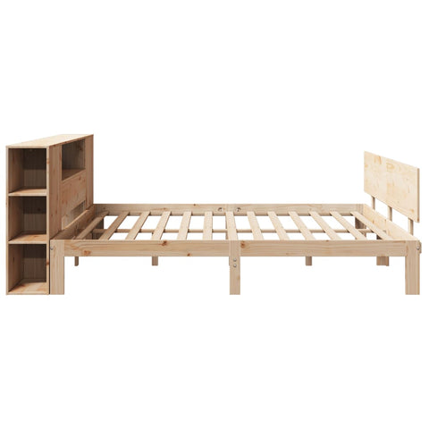 vidaXL Bookcase Bed without Mattress 180x200 cm Super King Solid Wood Pine