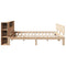 vidaXL Bookcase Bed without Mattress 180x200 cm Super King Solid Wood Pine