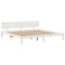 vidaXL Bookcase Bed without Mattress White 180x200 cm Super King Solid Wood Pine