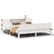 vidaXL Bookcase Bed without Mattress White 200x200cm Solid Wood Pine