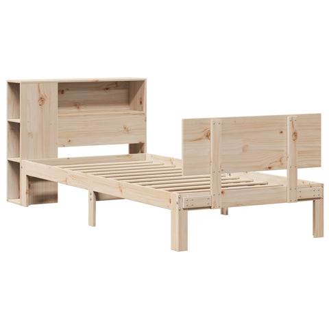 vidaXL Bookcase Bed without Mattress 75x190cm Small Single Solid Wood Pine