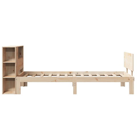 vidaXL Bookcase Bed without Mattress 75x190cm Small Single Solid Wood Pine