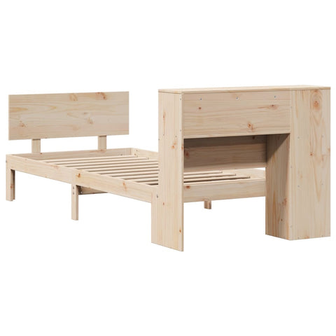 vidaXL Bookcase Bed without Mattress 75x190cm Small Single Solid Wood Pine