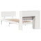 vidaXL Bookcase Bed without Mattress White 75x190cm Small Single Solid Wood Pine