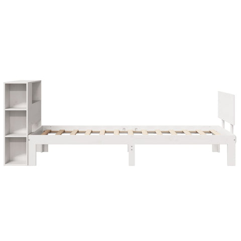 vidaXL Bookcase Bed without Mattress White 90x190cm Single Solid Wood Pine