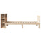 vidaXL Bookcase Bed without Mattress 90x200cm Solid Wood Pine