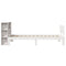 vidaXL Bookcase Bed without Mattress White 90x200cm Solid Wood Pine