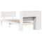 vidaXL Bookcase Bed without Mattress White 90x200cm Solid Wood Pine