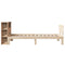 vidaXL Bookcase Bed without Mattress 100x200cm Solid Wood Pine