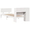 vidaXL Bookcase Bed without Mattress White 100x200cm Solid Wood Pine