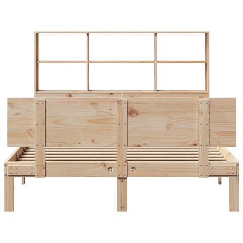 vidaXL Bookcase Bed without Mattress 120x190 cm Small Double Solid Wood Pine