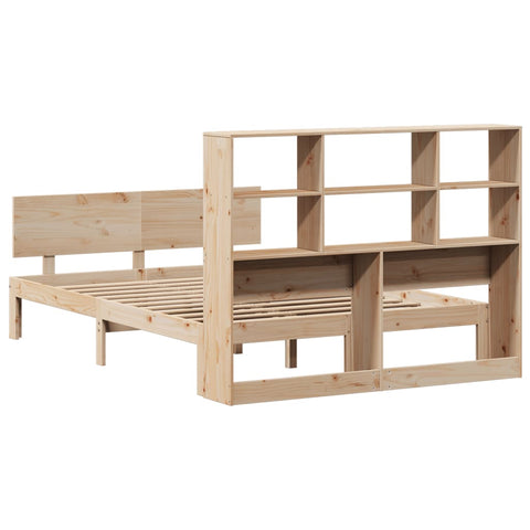 vidaXL Bookcase Bed without Mattress 120x190 cm Small Double Solid Wood Pine