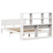 vidaXL Bookcase Bed without Mattress White 120x190 cm Small Double Solid Wood Pine