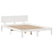 vidaXL Bookcase Bed without Mattress White 120x190 cm Small Double Solid Wood Pine