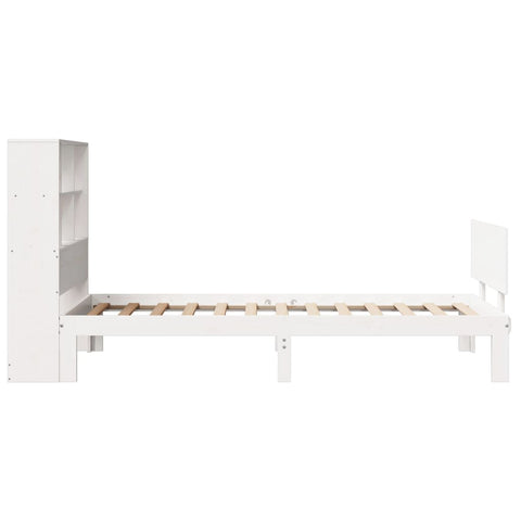 vidaXL Bookcase Bed without Mattress White 90x200cm Solid Wood Pine