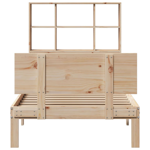 vidaXL Bookcase Bed without Mattress 100x200cm Solid Wood Pine