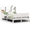 vidaXL Bookcase Bed without Mattress White 140x200cm Solid Wood Pine