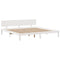 vidaXL Bookcase Bed without Mattress White 180x200 cm Super King Solid Wood Pine
