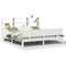 vidaXL Bookcase Bed without Mattress White 200x200cm Solid Wood Pine