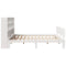 vidaXL Bookcase Bed without Mattress White 200x200cm Solid Wood Pine
