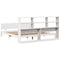 vidaXL Bookcase Bed without Mattress White 200x200cm Solid Wood Pine