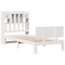 vidaXL Bookcase Bed without Mattress White 75x190cm Solid Wood Pine