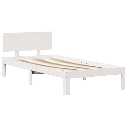 vidaXL Bookcase Bed without Mattress White 75x190cm Solid Wood Pine