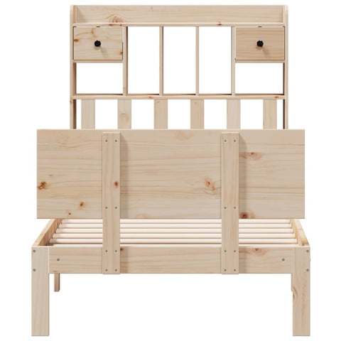 vidaXL Bookcase Bed without Mattress 90x190cm Solid Wood Pine