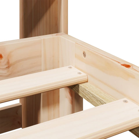 vidaXL Bookcase Bed without Mattress 135x190 cm Double Solid Wood Pine