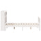 vidaXL Bookcase Bed without Mattress White 135x190 cm Double Solid Wood Pine