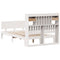 vidaXL Bookcase Bed without Mattress White 135x190 cm Double Solid Wood Pine
