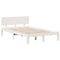 vidaXL Bookcase Bed without Mattress White 135x190 cm Double Solid Wood Pine