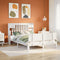 vidaXL Bookcase Bed without Mattress White 140x190cm Solid Wood Pine