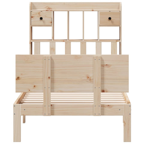 vidaXL Bookcase Bed without Mattress 90x200cm Solid Wood Pine
