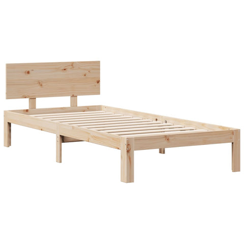 vidaXL Bookcase Bed without Mattress 90x200cm Solid Wood Pine