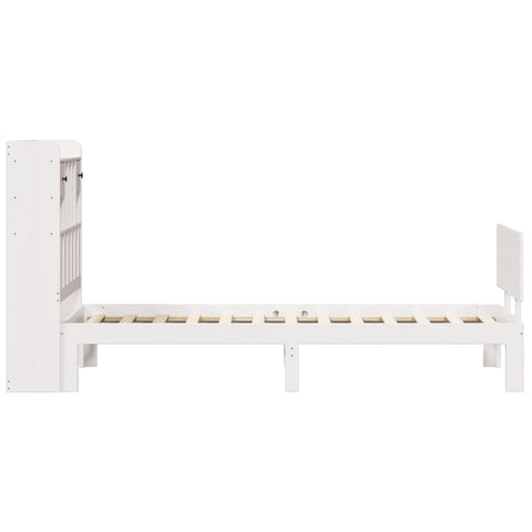 vidaXL Bookcase Bed without Mattress White 90x200cm Solid Wood Pine