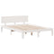 vidaXL Bookcase Bed without Mattress White 140x200cm Solid Wood Pine