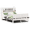 vidaXL Bookcase Bed without Mattress White 150x200 cm King Size Solid Wood Pine