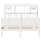vidaXL Bookcase Bed without Mattress White 150x200 cm King Size Solid Wood Pine