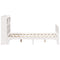 vidaXL Bookcase Bed without Mattress White 150x200 cm King Size Solid Wood Pine