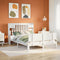 vidaXL Bookcase Bed without Mattress White 150x200 cm King Size Solid Wood Pine