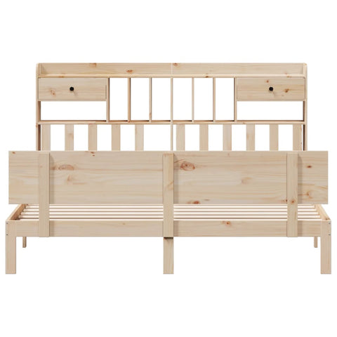 vidaXL Bookcase Bed without Mattress 180x200 cm Super King Solid Wood Pine