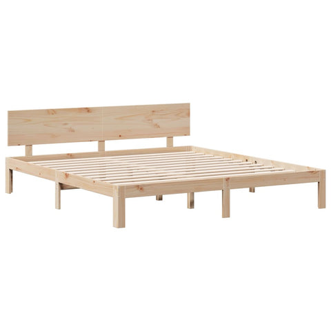 vidaXL Bookcase Bed without Mattress 180x200 cm Super King Solid Wood Pine