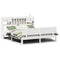 vidaXL Bookcase Bed without Mattress White 180x200 cm Super King Solid Wood Pine