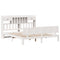 vidaXL Bookcase Bed without Mattress White 180x200 cm Super King Solid Wood Pine