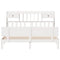 vidaXL Bookcase Bed without Mattress White 180x200 cm Super King Solid Wood Pine