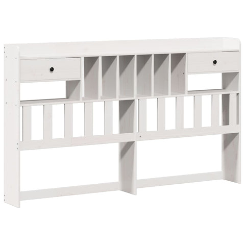 vidaXL Bookcase Bed without Mattress White 180x200 cm Super King Solid Wood Pine